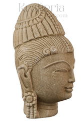 Sandstone Goddes Head Sculpture